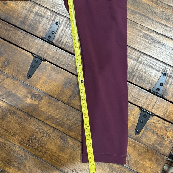 Lululemon Arctic Plum Maroon Red Wunder Under Crop Athletic High Rise Leggings 4 - Picture 12 of 16